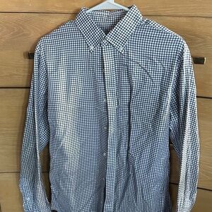 UNIQLO Slim Fit Button-Down Black and White Checked Shirt Men's M